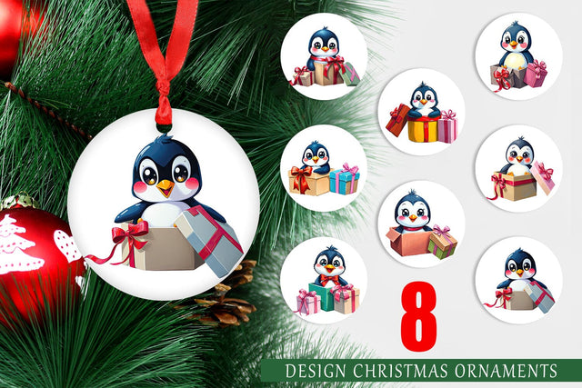 Ornament Penguin Gift Sublimation artnoy 