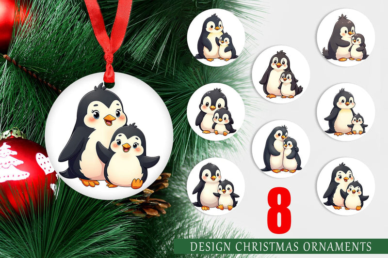 Ornament Penguin Mother's Day Sublimation artnoy 