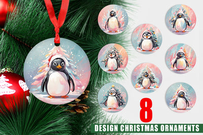Ornament Penguin Painting Sublimation artnoy 