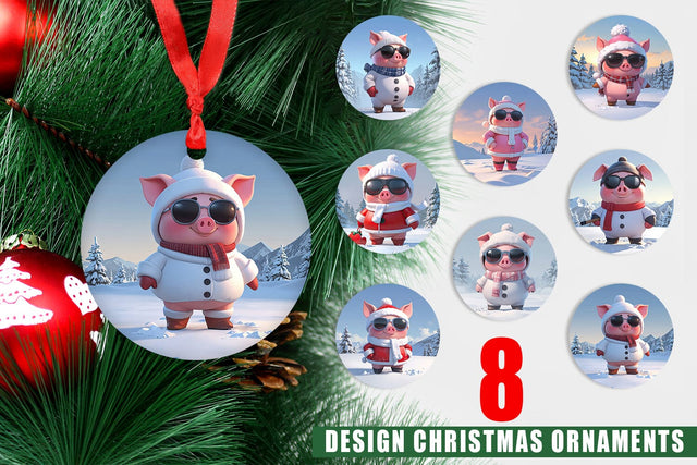 Ornament Pig Sublimation artnoy 