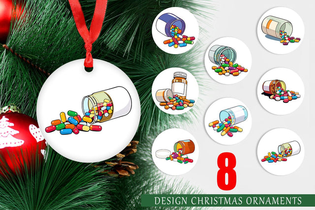 Ornament Pill Bottle Sublimation artnoy 