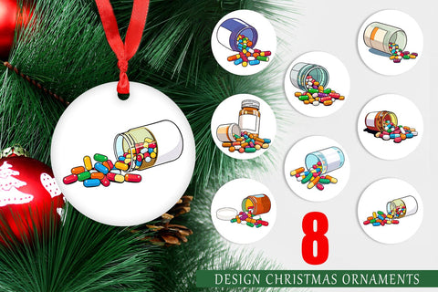 Ornament Pill Bottle Sublimation artnoy 