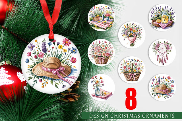 Ornament Pink Gingham Summer Sublimation artnoy 