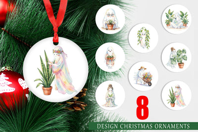 Ornament Plant Mom Ghost Sublimation artnoy 