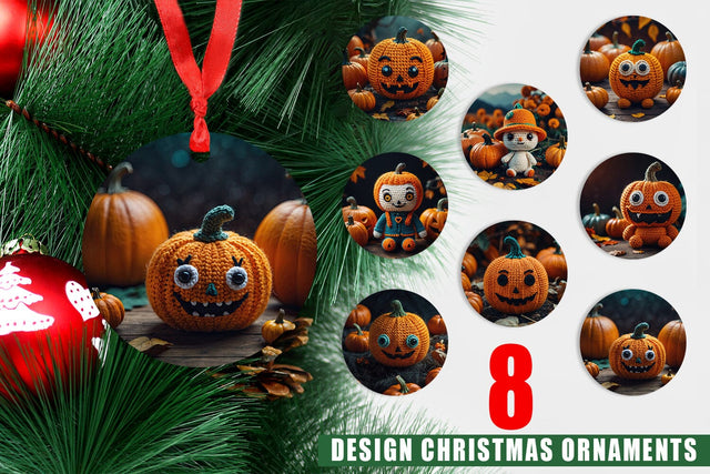 Ornament Pumpkin Knitted Sublimation artnoy 