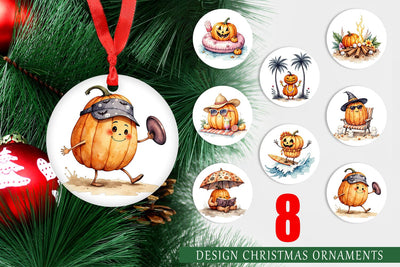 Ornament Pumpkin Patch Summer Sublimation artnoy 