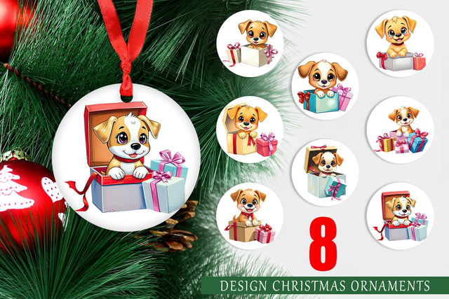 Ornament Puppy Gift Sublimation artnoy 