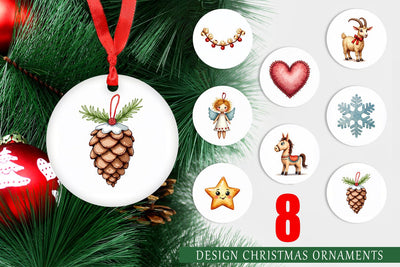 Ornament Quirky Nordic Crafts Sublimation artnoy 