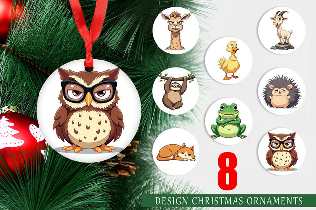 Ornament Quirky Sarcastic Animals Sublimation artnoy 
