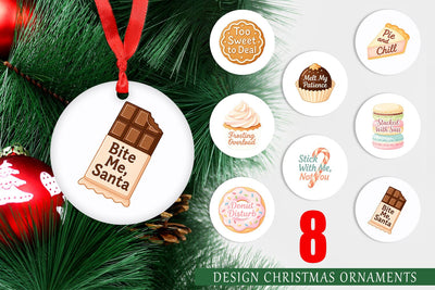Ornament Quotes Watercolor Christmas Dessert Drama Sublimation artnoy 