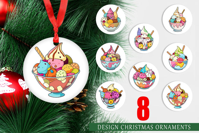 Ornament Rainbow Ice Cream Sublimation artnoy 