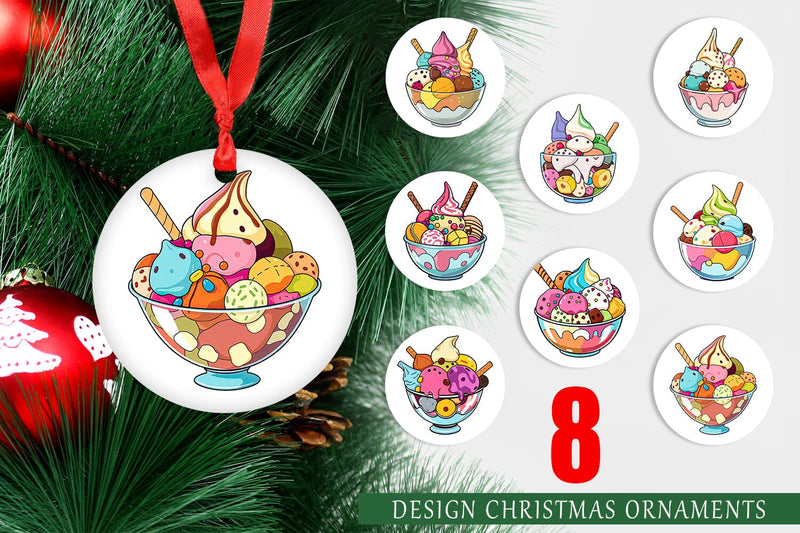 Ornament Rainbow Ice Cream Sublimation artnoy 