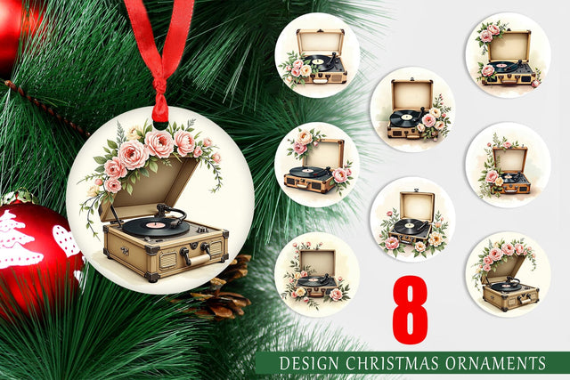 Ornament Record Player Sublimation artnoy 