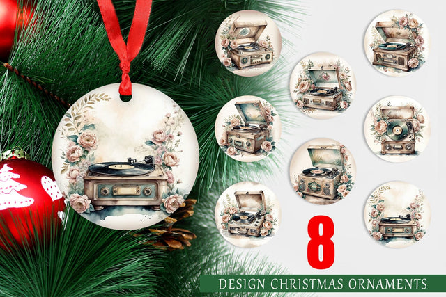 Ornament Record Player Sublimation artnoy 