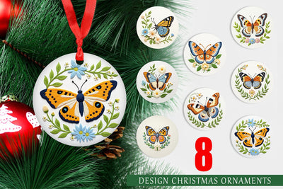 Ornament Red Admiral Butterfly Sublimation artnoy 