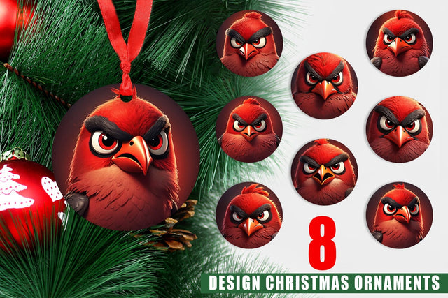 Ornament Red Bird Sublimation artnoy 