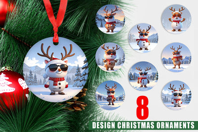 Ornament Reindeer Sublimation artnoy 