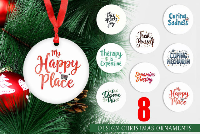 Ornament Retail Therapy Sarcasm Sublimation artnoy 