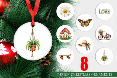 Ornament Retro 70s Summer Boho Watercolor Sublimation artnoy 