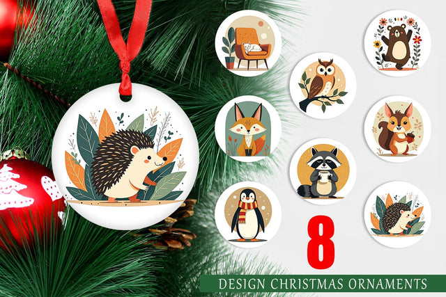 Ornament Retro Animal Charm Sublimation artnoy 