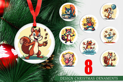 Ornament Retro Animal Rascals Sublimation artnoy 
