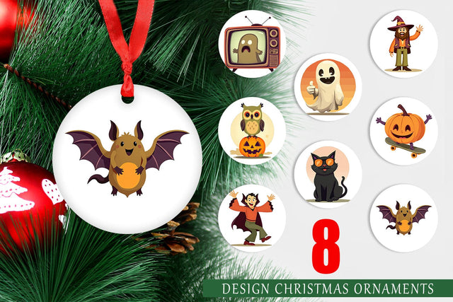 Ornament Retro Boo Bash Sublimation artnoy 