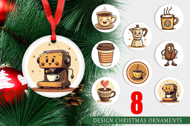 Ornament Retro Coffee Sublimation artnoy 