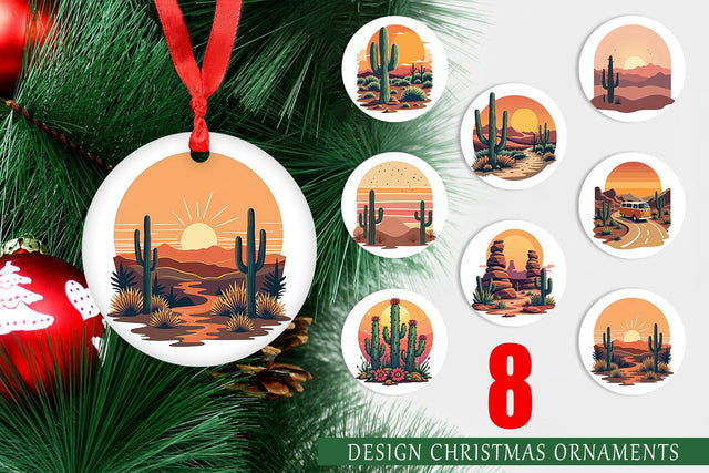 Ornament Retro Desert Vibes Sublimation artnoy 