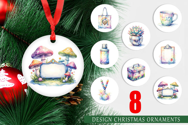 Ornament Retro Teacher Design Sublimation artnoy 