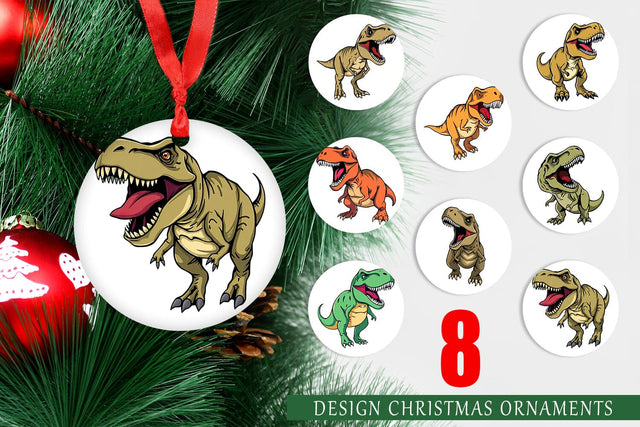 Ornament Roaring Dinosaur Sublimation artnoy 
