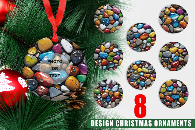 Ornament Rocks with Water Drops Sublimation artnoy 