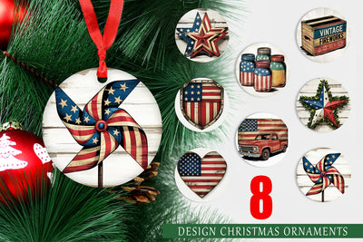 Ornament Rustic 4th of July Sublimation artnoy 