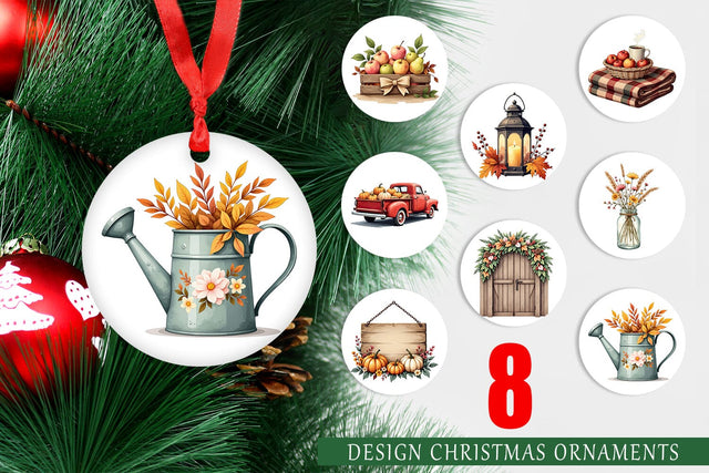 Ornament Rustic Autumn Charm Sublimation artnoy 