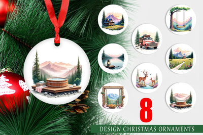 Ornament Rustic Mountain Escape Sublimation artnoy 