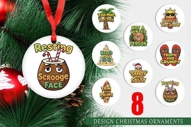 Ornament Salty Tropical Christmas Sarcastic Quotes Sublimation artnoy 