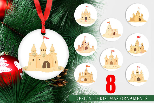 Ornament Sandcastle Sublimation artnoy 