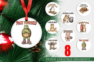 Ornament Sarcastic Anti Fitness Vintage Sublimation artnoy 