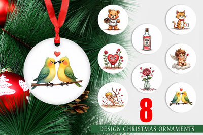Ornament Sarcastic Cupid Watercolor Funny Anti-Valentine Sublimation artnoy 