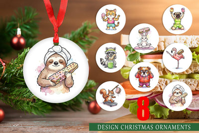 Ornament Sarcastic Diet Logic Sweet Watercolor Sublimation artnoy 