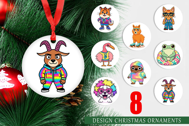 Ornament Sarcastic Groovy Critters Sublimation artnoy 