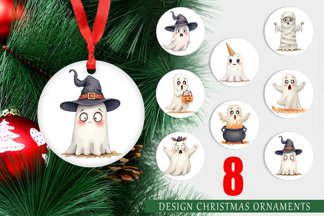 Ornament Sarcastic Halloween Ghost Sublimation artnoy 