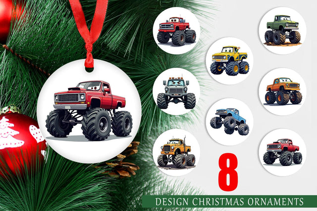 Ornament Sarcastic Monster Trucks Sublimation artnoy 