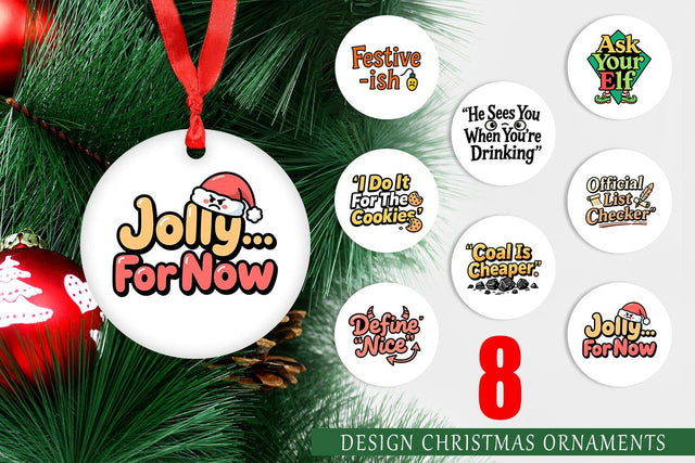 Ornament Sarcastic Santa Quotes Sublimation artnoy 