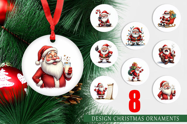 Ornament Sarcastic Santa Sublimation artnoy 