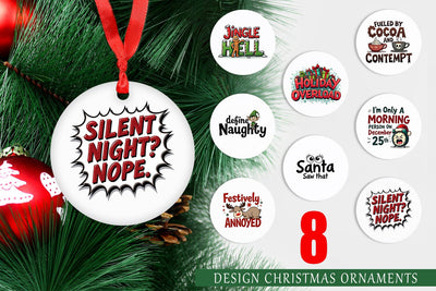 Ornament Sarcastic Santa's Workshop Quotes Sublimation artnoy 