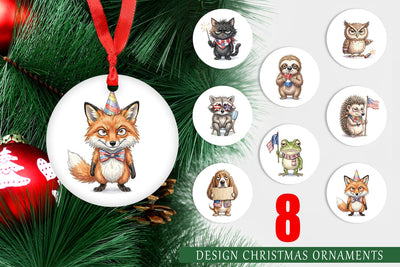 Ornament Sarcastic Sassy Patriotic Animals Sublimation artnoy 