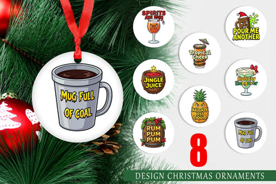 Ornament Sarcastic Tiki Holiday Cocktail Quotes Sublimation artnoy 