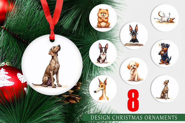 Ornament Sass & Side-Eye Judgmental Dog Sublimation artnoy 