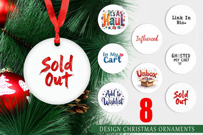 Ornament Sassy Online Shopper Sublimation artnoy 