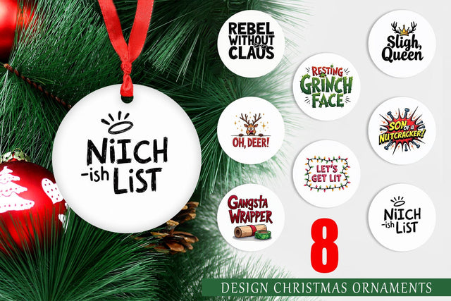 Ornament Sassy Reindeer Games Sublimation artnoy 